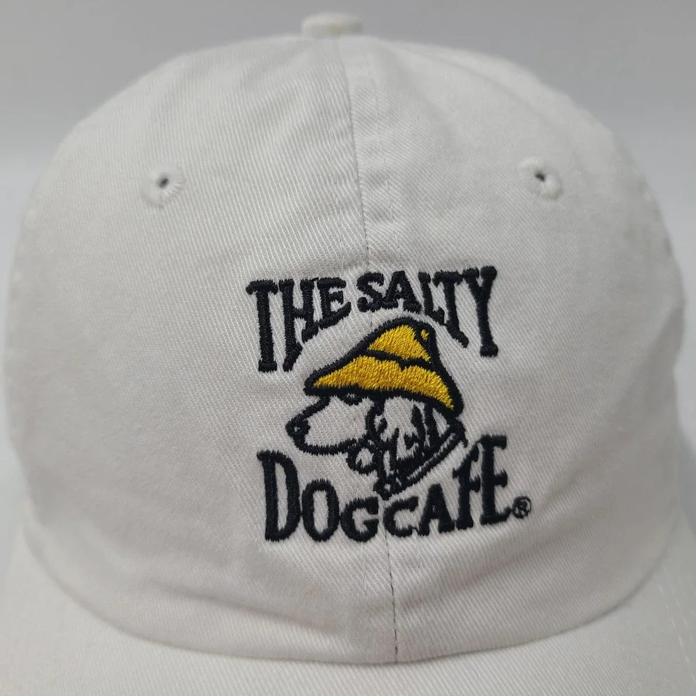 The Salty Dog Cafe Hat Adjustable (Fits Small) Ahead White Hilton Head Island